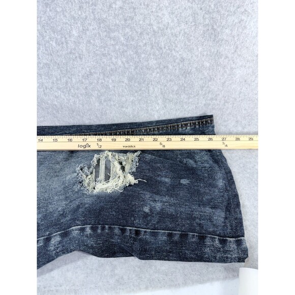 Y2K Baggy Wide Leg Jean Men 50x27 Evolution in Design Ripped Blue Hip Hop Skater - Picture 10 of 14